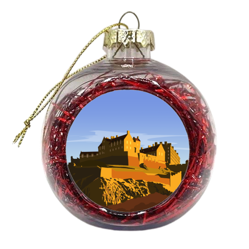 Edinburgh Castle - xmas bauble by Richard O'Neill