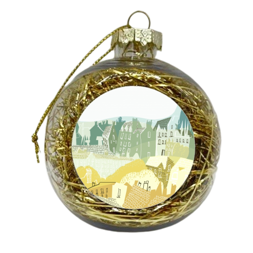 Edinburgh Landscape - xmas bauble by Amy Lewis