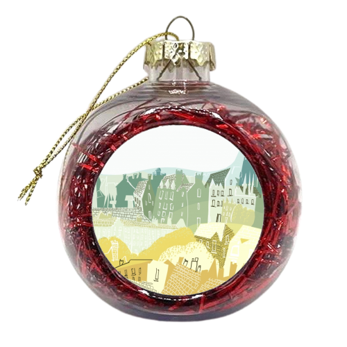Edinburgh Landscape - xmas bauble by Amy Lewis