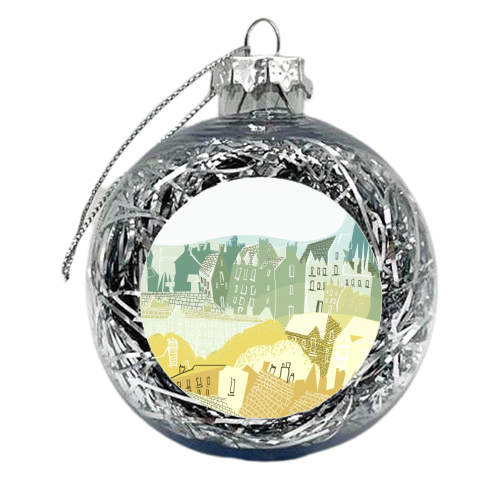 Edinburgh Landscape - xmas bauble by Amy Lewis