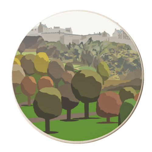 Edinburgh Landscape - personalised beer coaster by Richard O'Neill
