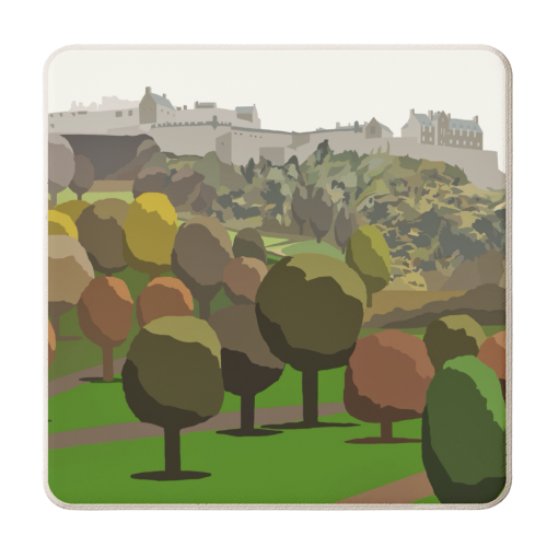 Edinburgh Landscape - personalised beer coaster by Richard O'Neill
