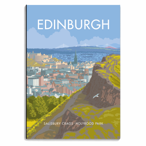 Edinburgh, Salisbury Crags and Holyrood Park. - personalised A4, A5, A6 notebook by Stephen Millership