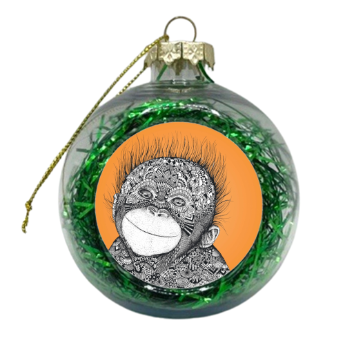 Edo The Orangutan - xmas bauble by Gentangle Designs