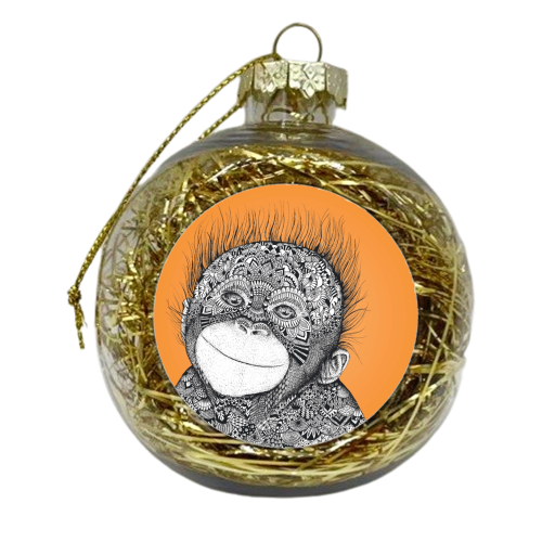 Edo The Orangutan - xmas bauble by Gentangle Designs