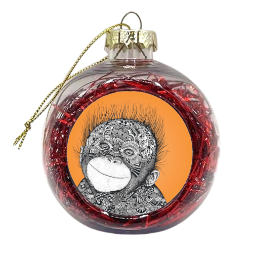 Edo The Orangutan - xmas bauble by Gentangle Designs