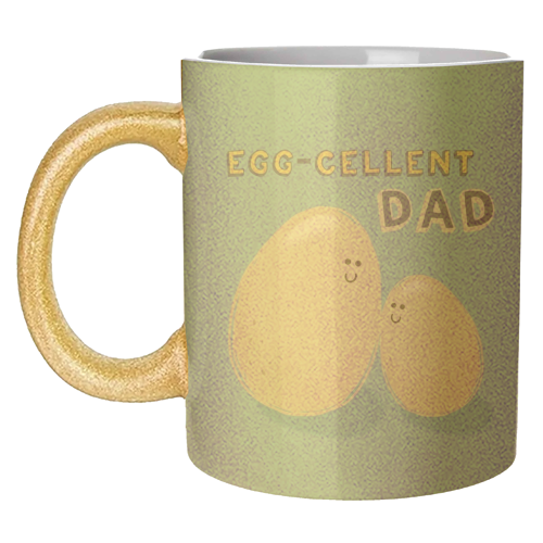 Eggcellent Dad Food Pun gift - unique mug by Giddy Kipper