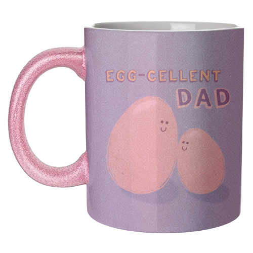 Eggcellent Dad Food Pun gift - unique mug by Giddy Kipper