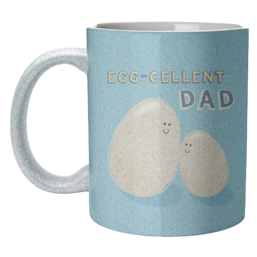 Eggcellent Dad Food Pun gift - unique mug by Giddy Kipper