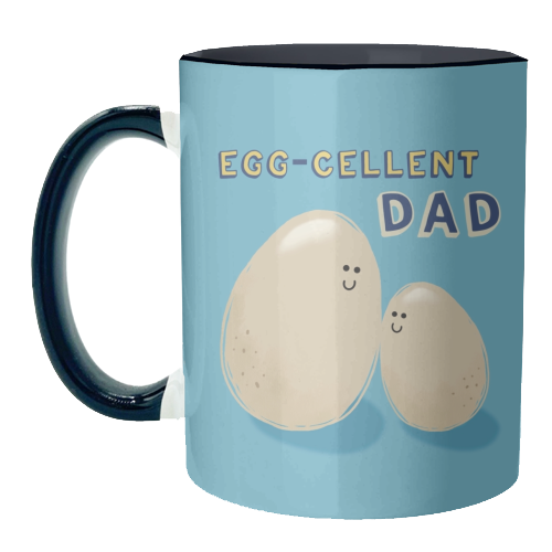 Eggcellent Dad Food Pun gift - unique mug by Giddy Kipper
