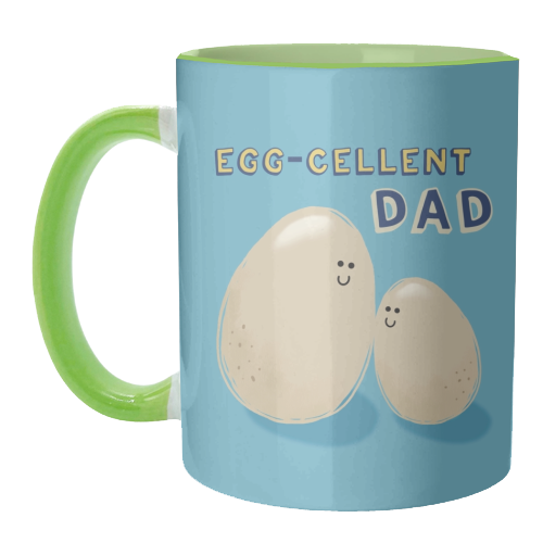 Eggcellent Dad Food Pun gift - unique mug by Giddy Kipper