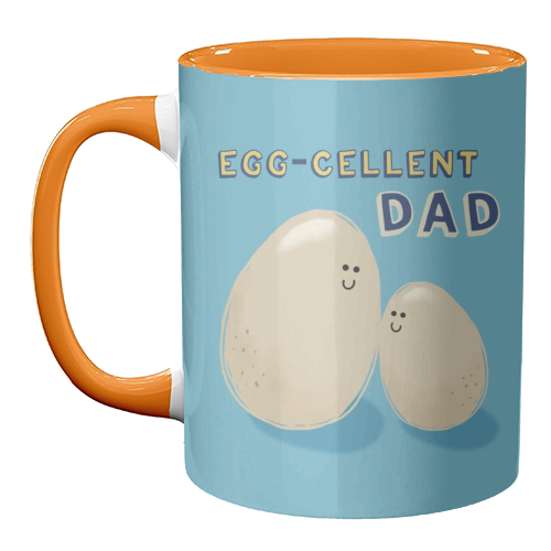 Eggcellent Dad Food Pun gift - unique mug by Giddy Kipper