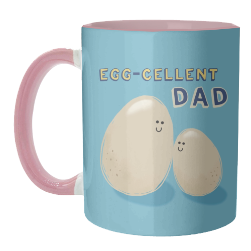 Eggcellent Dad Food Pun gift - unique mug by Giddy Kipper