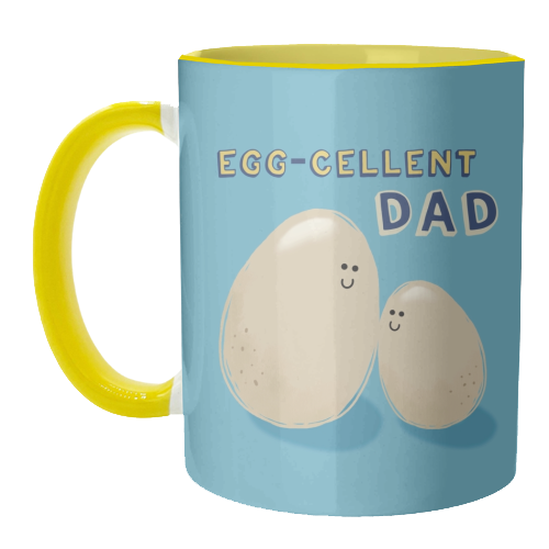 Eggcellent Dad Food Pun gift - unique mug by Giddy Kipper