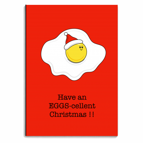 Eggs-cellent Christmas Card - personalised A4, A5, A6 notebook by Adam Regester