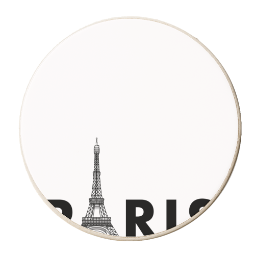 Eiffel Tower Lettering Paris - personalised beer coaster by The Girl Next Draw