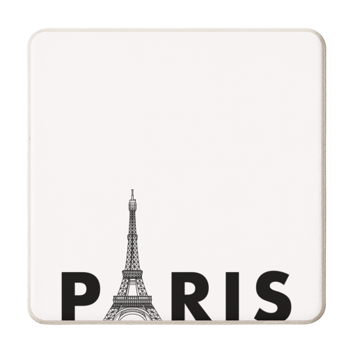 Eiffel Tower Lettering Paris - personalised beer coaster by The Girl Next Draw