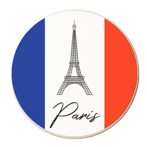 Eiffel Tower, Paris - personalised beer coaster by Adam Regester