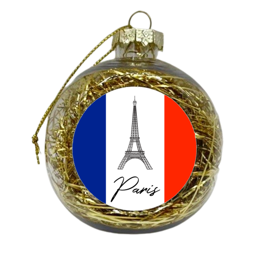 Eiffel Tower, Paris - xmas bauble by Adam Regester