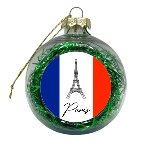 Eiffel Tower, Paris - xmas bauble by Adam Regester