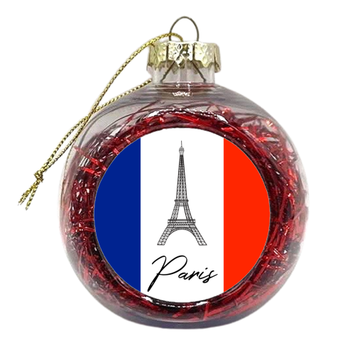 Eiffel Tower, Paris - xmas bauble by Adam Regester