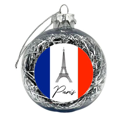 Eiffel Tower, Paris - xmas bauble by Adam Regester