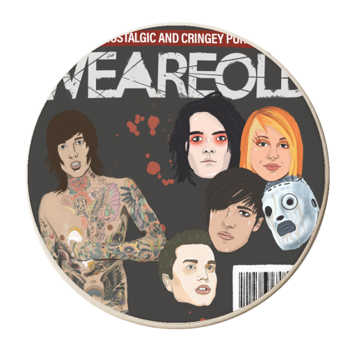 Elder Emo's - personalised beer coaster by The Queer Store