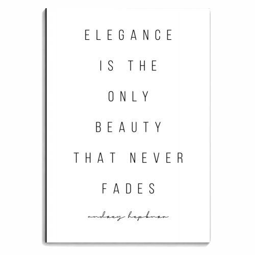 Elegance Is the Only Beauty that Never Fades. -Audrey Hepburn Quote - personalised A4, A5, A6 notebook by Toni Scott