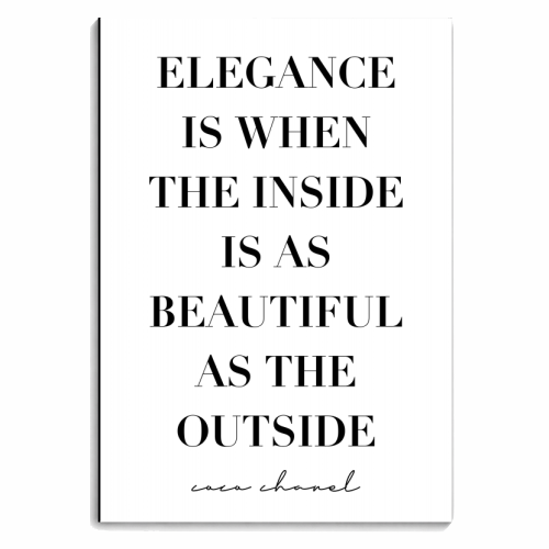 Elegance Is When the Inside Is As Beautiful As the Outside. -Coco Chanel Quote - personalised A4, A5, A6 notebook by Toni Scott