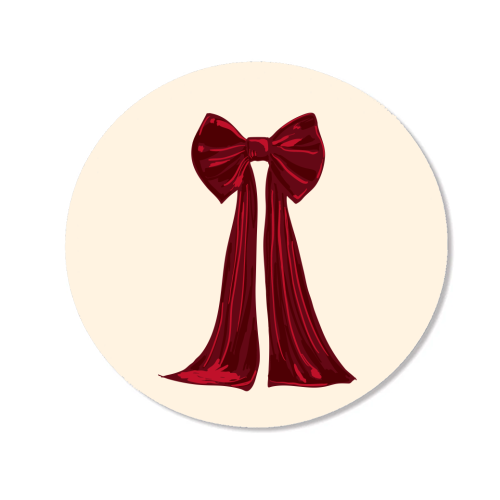 Elegant Red Big Bow Illustration - Magnet by EZbie