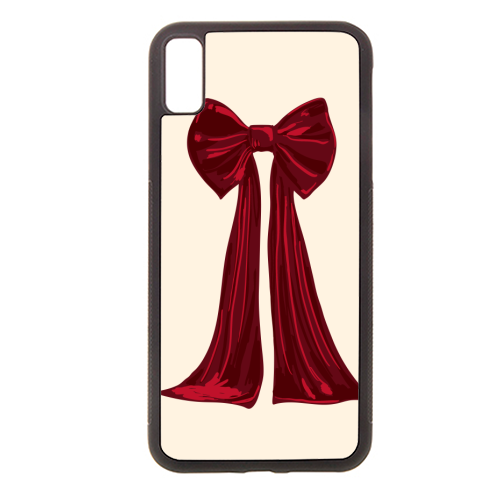 Elegant Red Big Bow Illustration - stylish phone case by EZbie