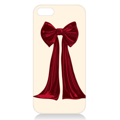 Elegant Red Big Bow Illustration - unique phone case by EZbie