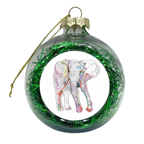 Elephant - xmas bauble by Casey Rogers