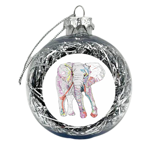 Elephant - xmas bauble by Casey Rogers