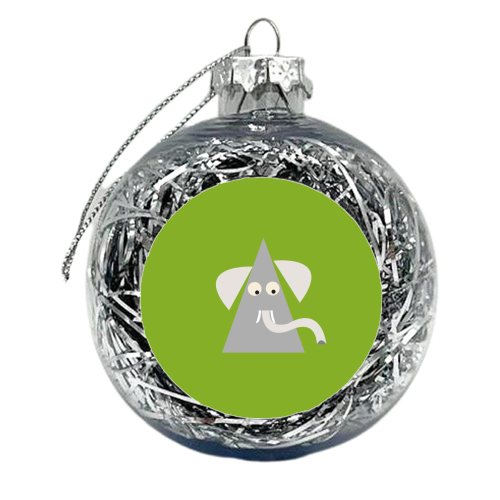 Elephant - xmas bauble by Maria Cox