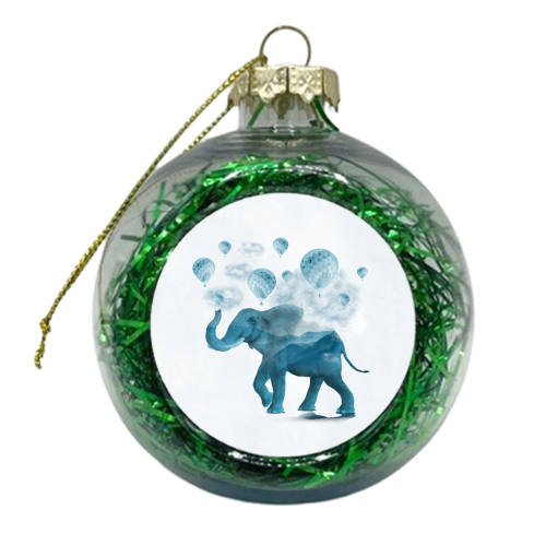Elephant magics - xmas bauble by Maryedenoa