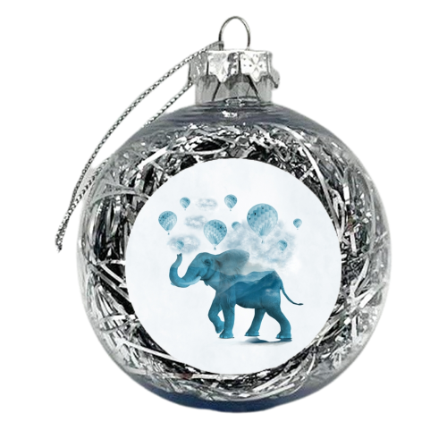 Elephant magics - xmas bauble by Maryedenoa