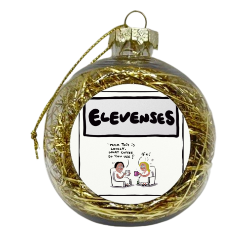 Elevenses - xmas bauble by David Black