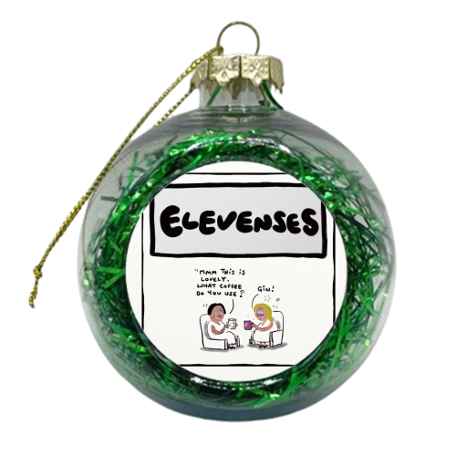 Elevenses - xmas bauble by David Black