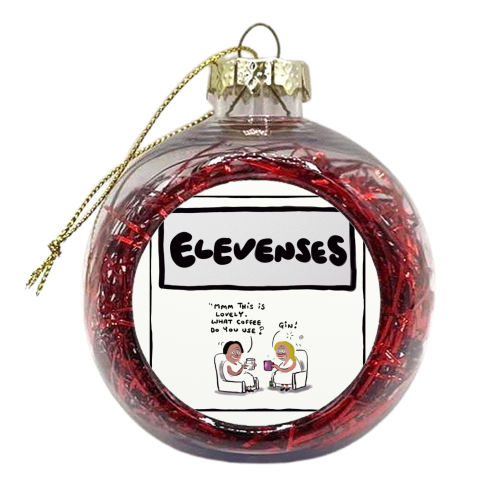 Elevenses - xmas bauble by David Black