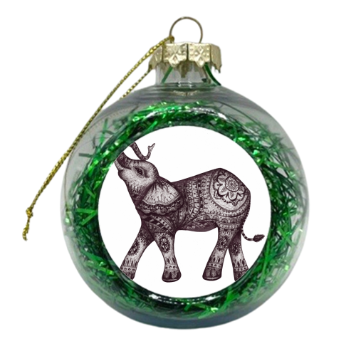 Elijah the Elephant - xmas bauble by Jasmin Molt-Jenkins