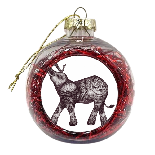 Elijah the Elephant - xmas bauble by Jasmin Molt-Jenkins