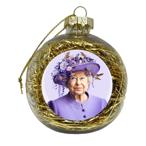 Elizabeth II - xmas bauble by Larissa Grace