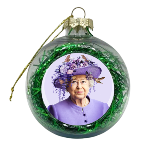 Elizabeth II - xmas bauble by Larissa Grace