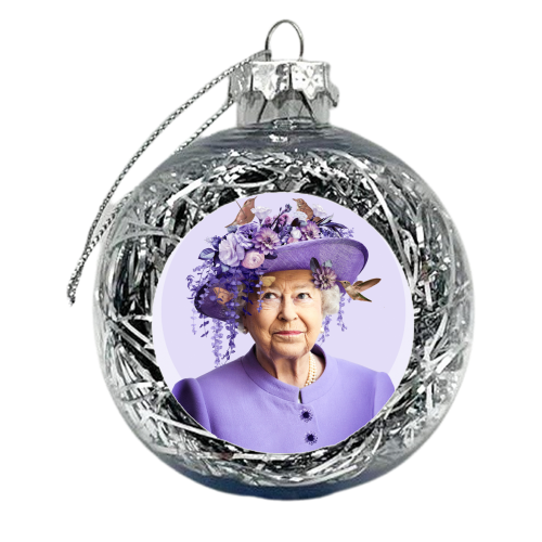 Elizabeth II - xmas bauble by Larissa Grace