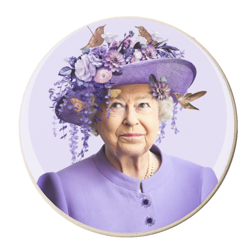 Elizabeth II - personalised beer coaster by Larissa Grace