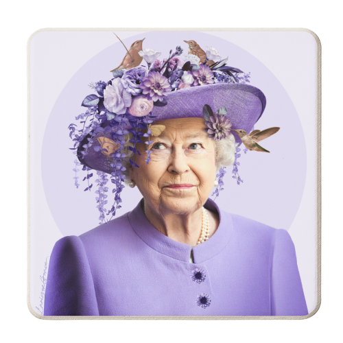 Elizabeth II - personalised beer coaster by Larissa Grace