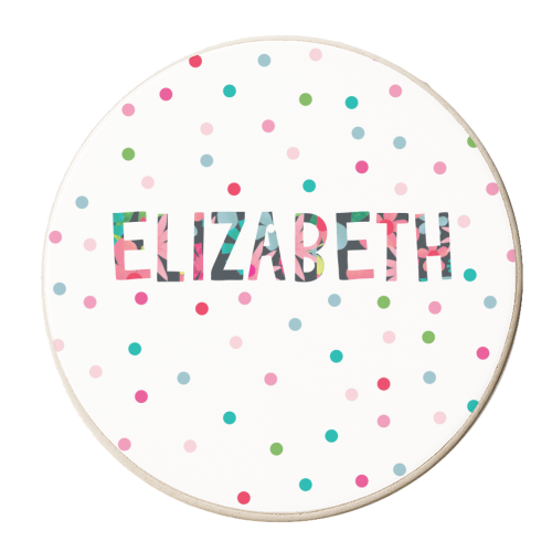 Elizabeth - personalised beer coaster by The Boy and the Bear