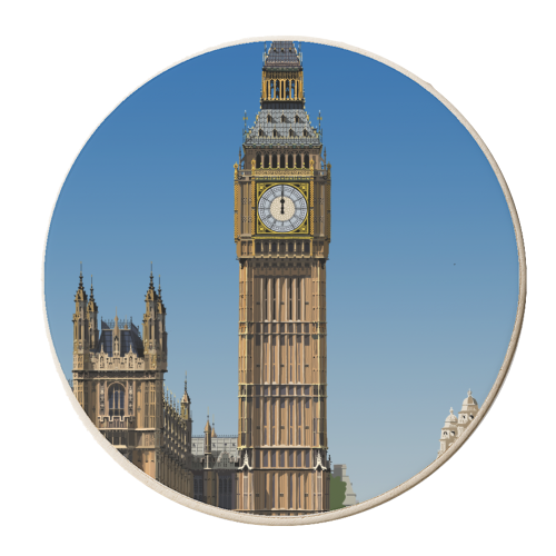 Elizabeth Tower - personalised beer coaster by Richard O'Neill