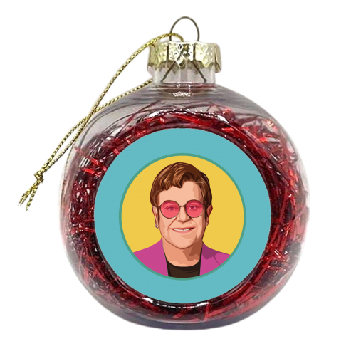 Pink Glasses - xmas bauble by DOLLY WOLFE